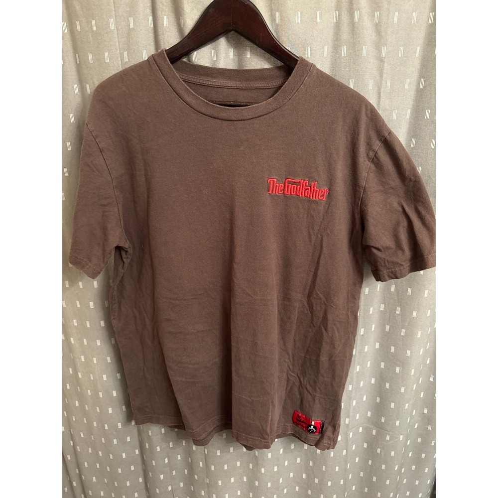 The Godfather Shoe Palace Don Corleone Graphic T-Shirt Brown Mens Large JM-9123